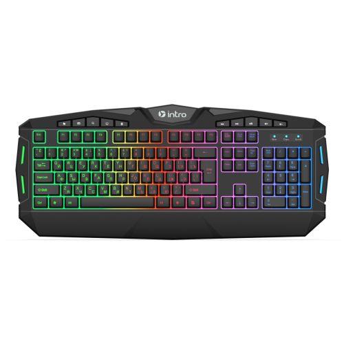 Б0060195 Комплект клавиатура и мышь GXZ990 игровой 1200-3600dpi + коврик + гарнитура черн. Intro 