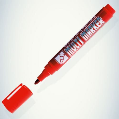 Б0048241 Маркер перманентный "Multi Marker" 3мм пулевидный крас. Crown 