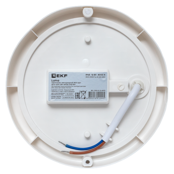 BKL-1003-R-12-6500 Светильник светодиодный ЖКХ ДПО-1003 12Вт 6500К IP65 круг LUMA EKF 