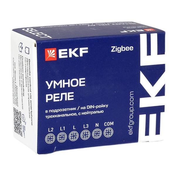 ssh-3g-zb Реле умное в подрозетник 3-канальное Zigbee Connect Select с нейтралью EKF 
