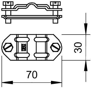 5336457 Вставка разделительная Rd8-10 /FL 30х40 233 A VA OBO 