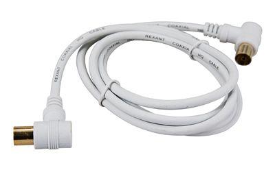 18-0024 Шнур TV Plug - TV Jack 3м угловой бел. Rexant 