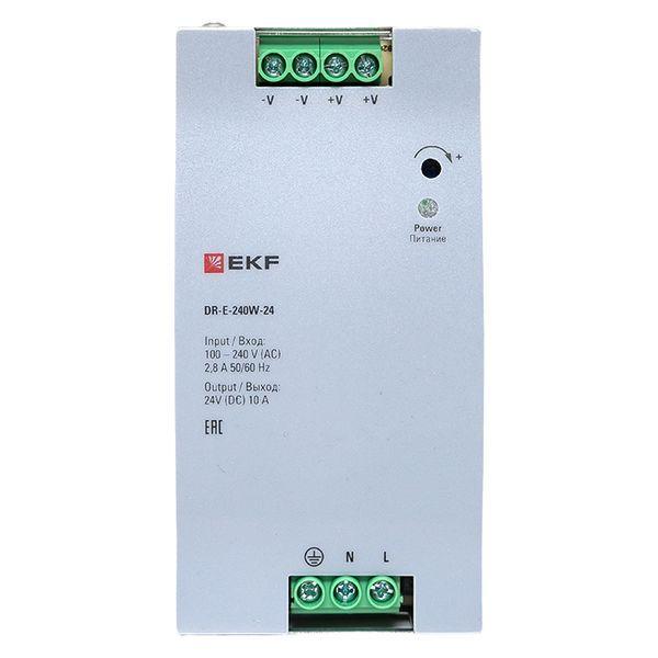 DR-E-240W-24 Блок питания на DIN-рейку 240Вт Uвх ~ 220В AC Uвых - 24В DC постоянного тока EKF 