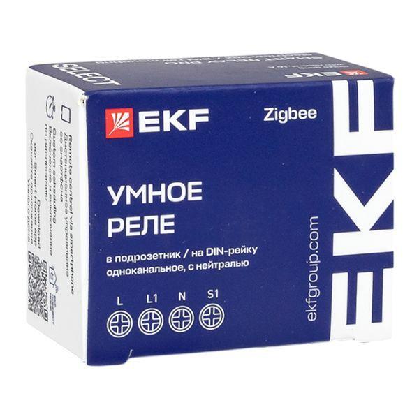 ssh-1g-zb-pro Реле умное в подрозетник 1-канальное Zigbee Connect Select 16А с нейтралью EKF PRO 