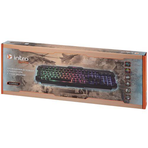 Б0056139 Клавиатура KG560 игровая проводная с подсветкой черн. Intro 