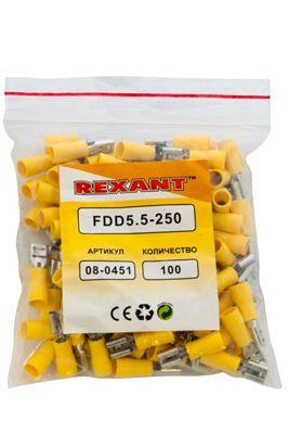 08-0451 Клемма плоская изол. (гнездо) (VF 5.5-250) REXANT 