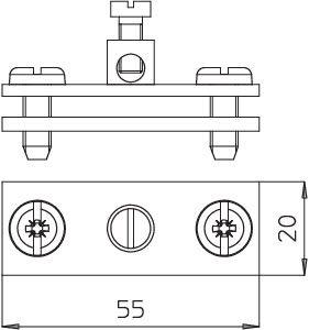 5043107 Скоба заземляющая проволока-полоса с соед. клеммой 939 OBO 