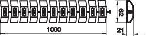6154930 Кабель-канал гибкий 60х20 L1000 FLK-2K SWGR антрацит OBO 