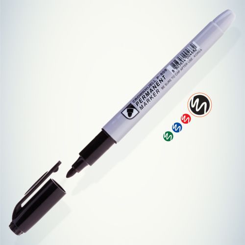 Б0048243 Маркер перманентный "Multi Marker Slim" 2мм пулевидный черн. Crown 