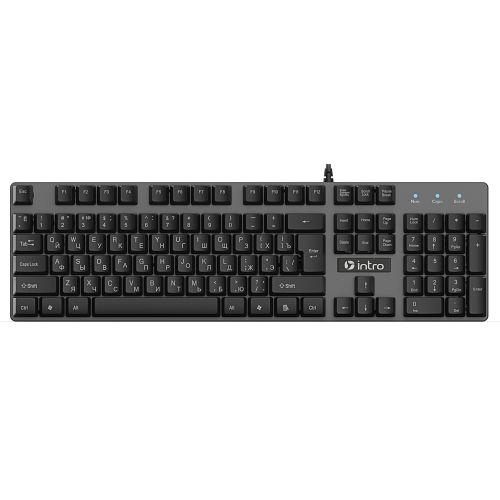 Б0060192 Клавиатура KG480 игровая проводная металл. с подсветкой черн. Intro 