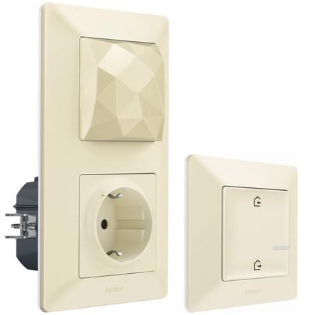 752296 Пакет умный стартовый Valena Life (шлюз WiFi+розетка умн. 2К+З 16А 230В+главн. беспроводн. выкл. "Я дома/Я вне дома") сл. кость Netatmo 
