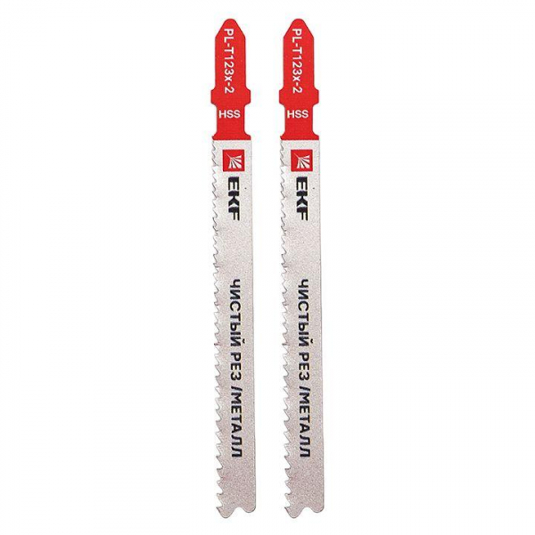 pl-t123x-2 Пилка для электролобзика T123X (чистовой рез листового металла и Al)(HSS) (уп.2шт) Professional EKF 
