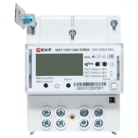 11503R Счетчик SKAT 115E/1-5(60) STIROD 1ф 2т МСК+0 EKF 