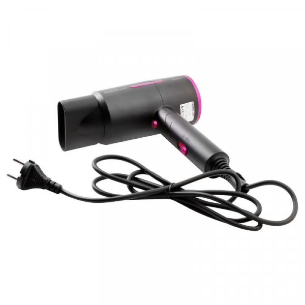 15209 Фен со складной ручкой ELX-HD13-C02 PRO 1600Вт 220-240В черн./роз. Ergolux 