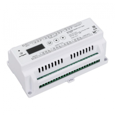 023825 Декодер SMART-K17-DMX (12-24В 24х3А) (IP20 пластик) Arlight 