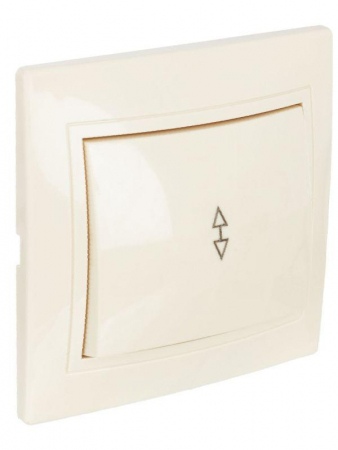EVK12-K33-10-DM Переключатель проходной 1-кл. СП Кварта 10А IP20 ВСп10-1-0-ККм крем. IEK 