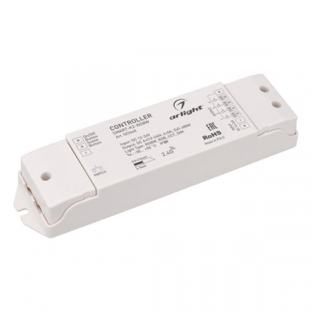 022668 Контроллер SMART-K2-RGBW (12-24В 4х5А 2.4G) IP20 пластик Arlight 