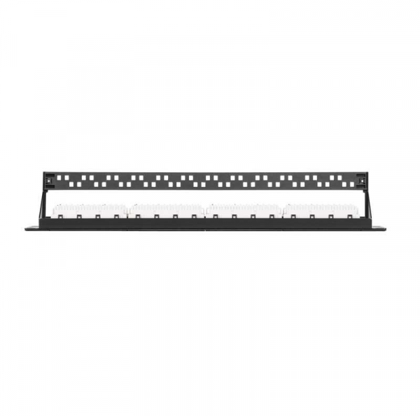 NMC-RP24UD2-1U-BK Патч-панель 19дюйм 1U 24 порта кат.5e (класс D) 100МГц RJ45/8P8C 110/KRONE T568A/B неэкран. с органайзером черн. NIKOMAX 