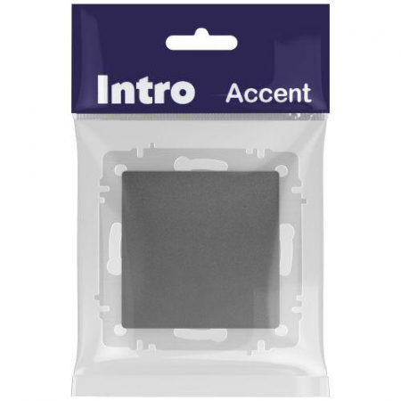 Б0063617 Кнопка Accent 6-109-07 10А-250В IP20 СУ графит Intro 