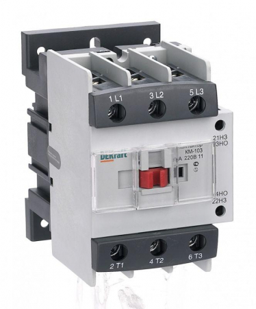 22148DEK Контактор КМ-103 95А кат. 220В AC 1НО+1НЗ AC-3 DEKraft 