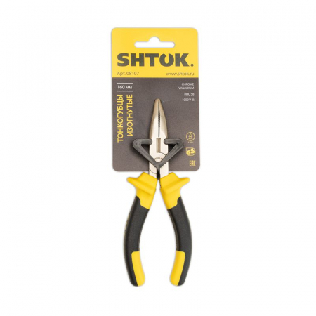 Тонкогубцы изогнутые 1000В 160мм (08107) SHTOK 376277