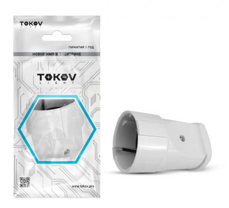 TKL-STZ-C01 Розетка переносная 16А 250В с заземл. бел. TOKOV ELECTRIC 