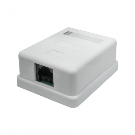 10-0307 Розетка компьютерная 1-м 8P8C (RJ-45) UTP кат.5E SUPRLAN 
