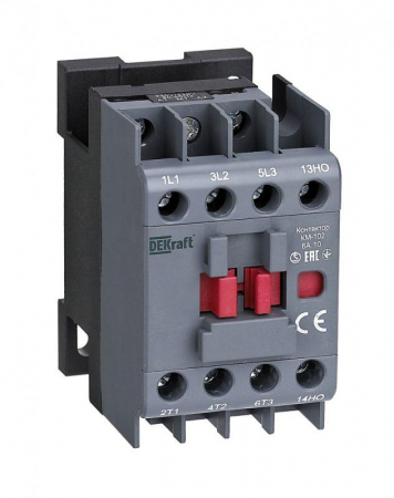22061DEK Контактор КМ-102 6А кат. 220В/230В AC 1НО AC-3 AC-4 DEKraft 