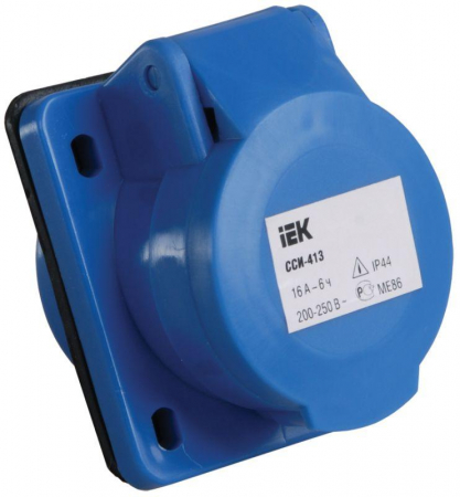 PSR41-016-3 Розетка встраиваемая 16А 2P+E 220В IP44 ССИ-413 IEK 
