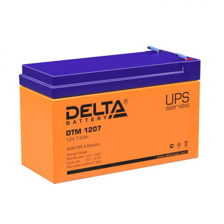 DTM 1207 Аккумулятор UPS 12В 7.2А.ч  Delta 4614010050004