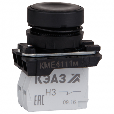 248240 Кнопка управления КМЕ4111м 1но+1нз IP40 цилиндр черн. КЭАЗ 