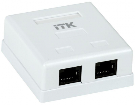 CS2-1C5EU-22 Розетка компьютерная 2-м ОП RJ45 кат.5E UTP ITK 