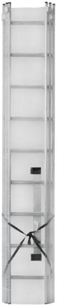 Лестница трехсекционная 3х9 H=257/426/591см 11.18кг алюм. FIT 65434