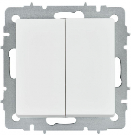 BR-V23-0-10-K91 Выключатель перекрестный 2-кл. СП BRITE ВС10-2-3-БрАБ 10А механизм арктич. бел. IEK 