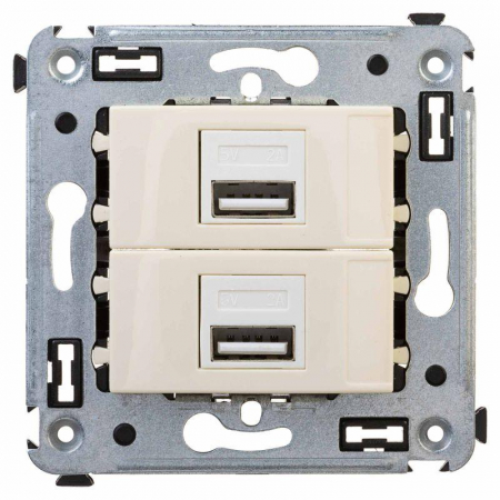 4405543 Устройство зарядное USB СП Avanti "Ванильная дымка" DKC 