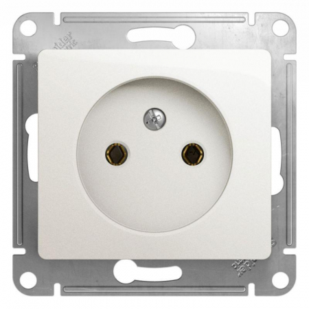 GSL000641 Розетка 1-м СП Glossa 16А IP20 250В без заземл. механизм перламутр. SE 