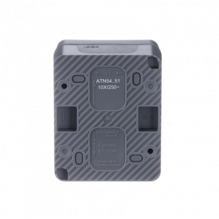 ATN544051 Выключатель 2-кл. ОП AtlasDesign PROFI IP54 10AX антрацит SE 