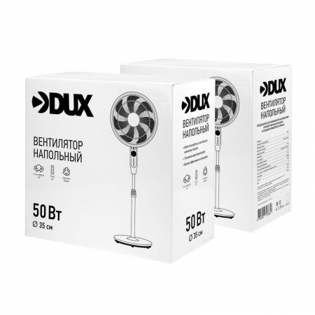 60-0221 Вентилятор напольный 50Вт 7 лопастей д/у управление бел. DUX 