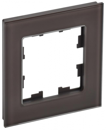 BR-M12-G-K45 Рамка 1-м BRITE РУ-1-2-БрТБ стекло темн. бронза IEK 