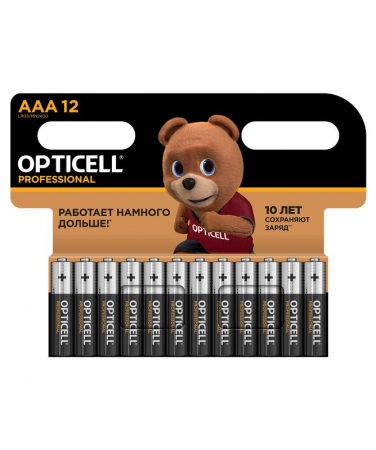 5052006 Элемент питания алкалиновый AAA/LR03 (блист. 12шт) Professional Opticell 