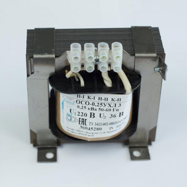 ОС0000002216 Трансформатор ОСО-0.25-09 220/42В УХЛ3 Кострома 
