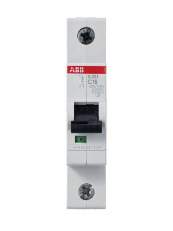 2CDS251001R0164 Выключатель автоматический модульный 1п C 16А 6кА S201 C16 ABB 