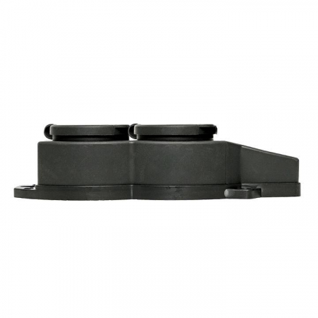 RPS-018-16-230-44 Колодка 2-м 16А IP44 2P+PE 230В с защ. крышками каучук Basic EKF 