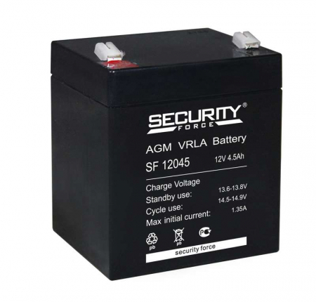 SF 12045 Аккумулятор ОПС 12В 4.5А.ч  Security Force 4614030010004