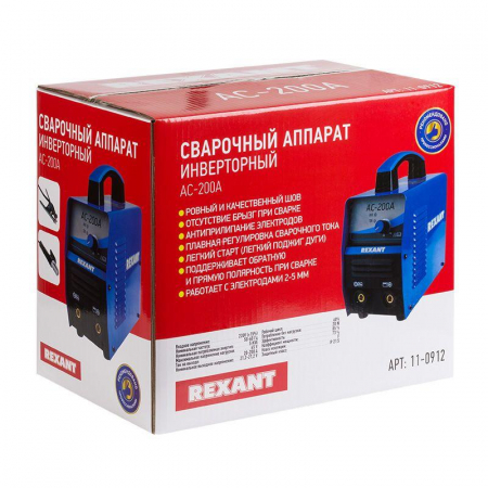 11-0912 Аппарат сварочный  инверторный АС-200А Rexant 