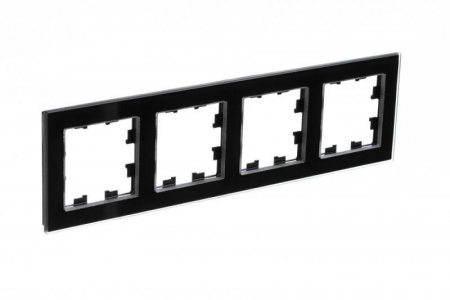 ATN321004 Рамка 4-м AtlasDesign Nature стекло черн. SE 