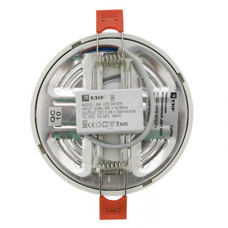 DLL-1002-6-4000 Светильник светодиодный ДВО 1002 6Вт 4000К IP20 встраив. Basic EKF 