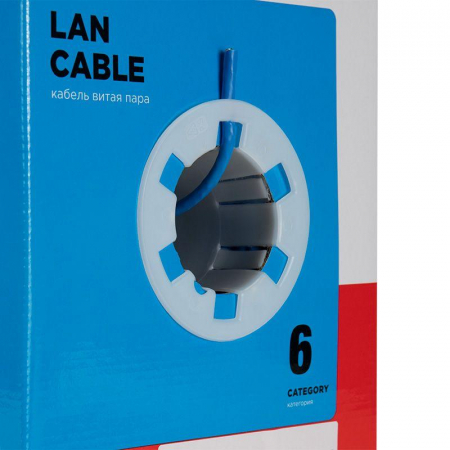 01-0047 Кабель витая пара U/UTP кат.6 4х2х23AWG solid CU PVC син. (м) Rexant 