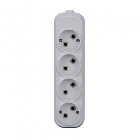 TKE-C01-KU4 Колодка удлинителя 4-м 10А без заземл. АБС-пластик бел. TOKOV ELECTRIC 
