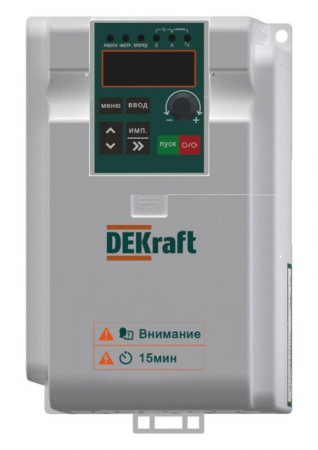 DEKV060G1R5S2B Преобразователь частоты DEKV060 1.5кВт 220В 1ф с тормозн. модулем DEKraft 